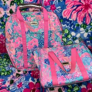 Lilly Pulitzer backpack cooler and lunch bag bundle